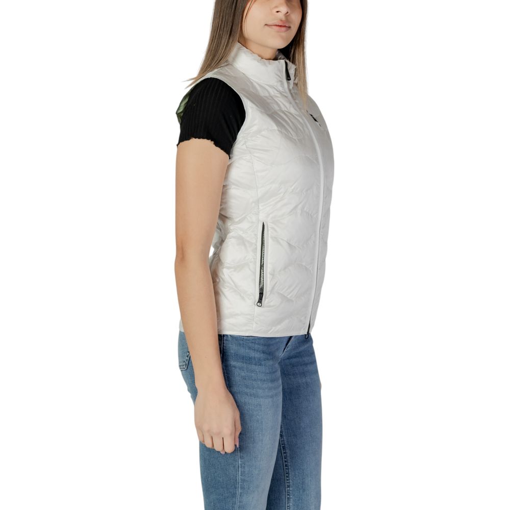 Blauer White Polyamide Sleveless Jacket