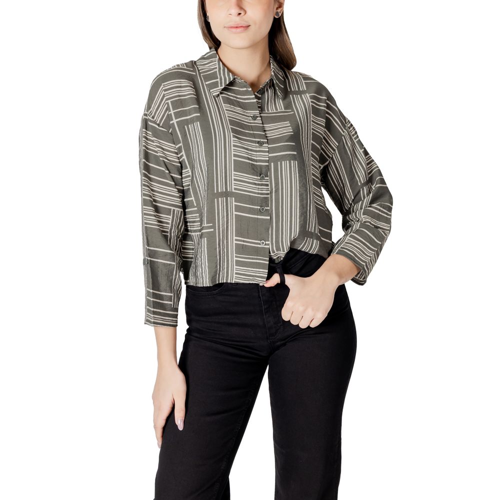 Jacqueline De Yong Green Viscose Shirt