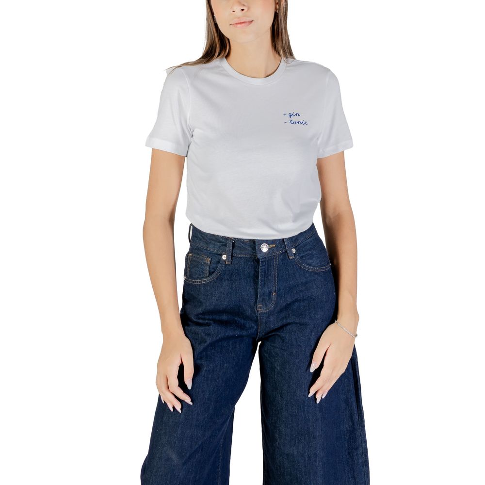 Nur zweifarbiges Baumwoll-T-Shirt