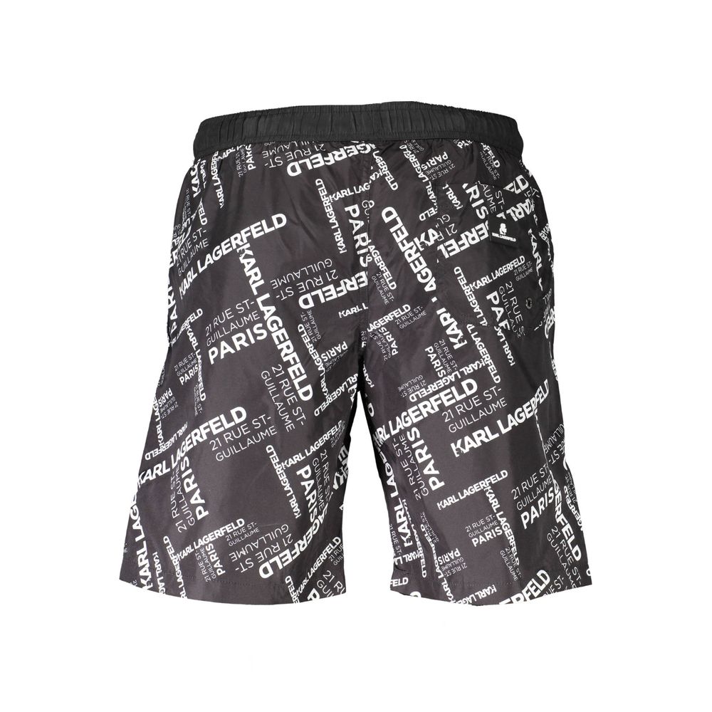 Karl Lagerfeld Black Polyester Swimwear