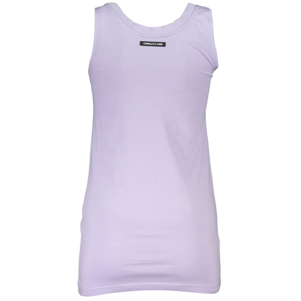 Cavalli Class Purple Cotton Tank Top