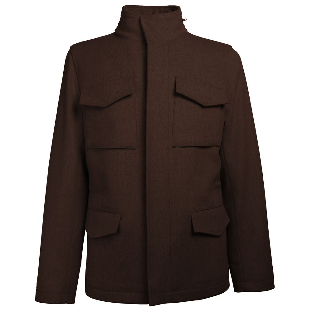Made in Italy Brown Wool Jackets & Coat