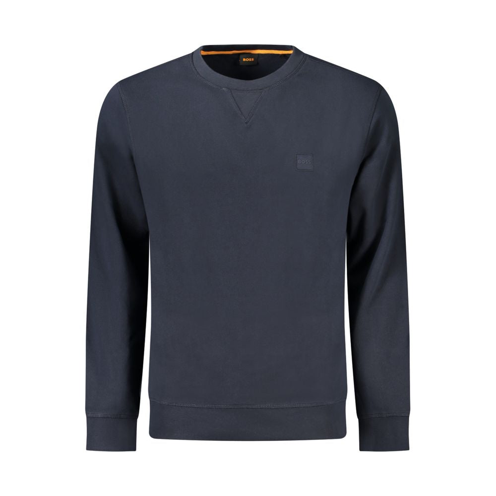 Hugo Boss Blue Cotton Sweatshirt