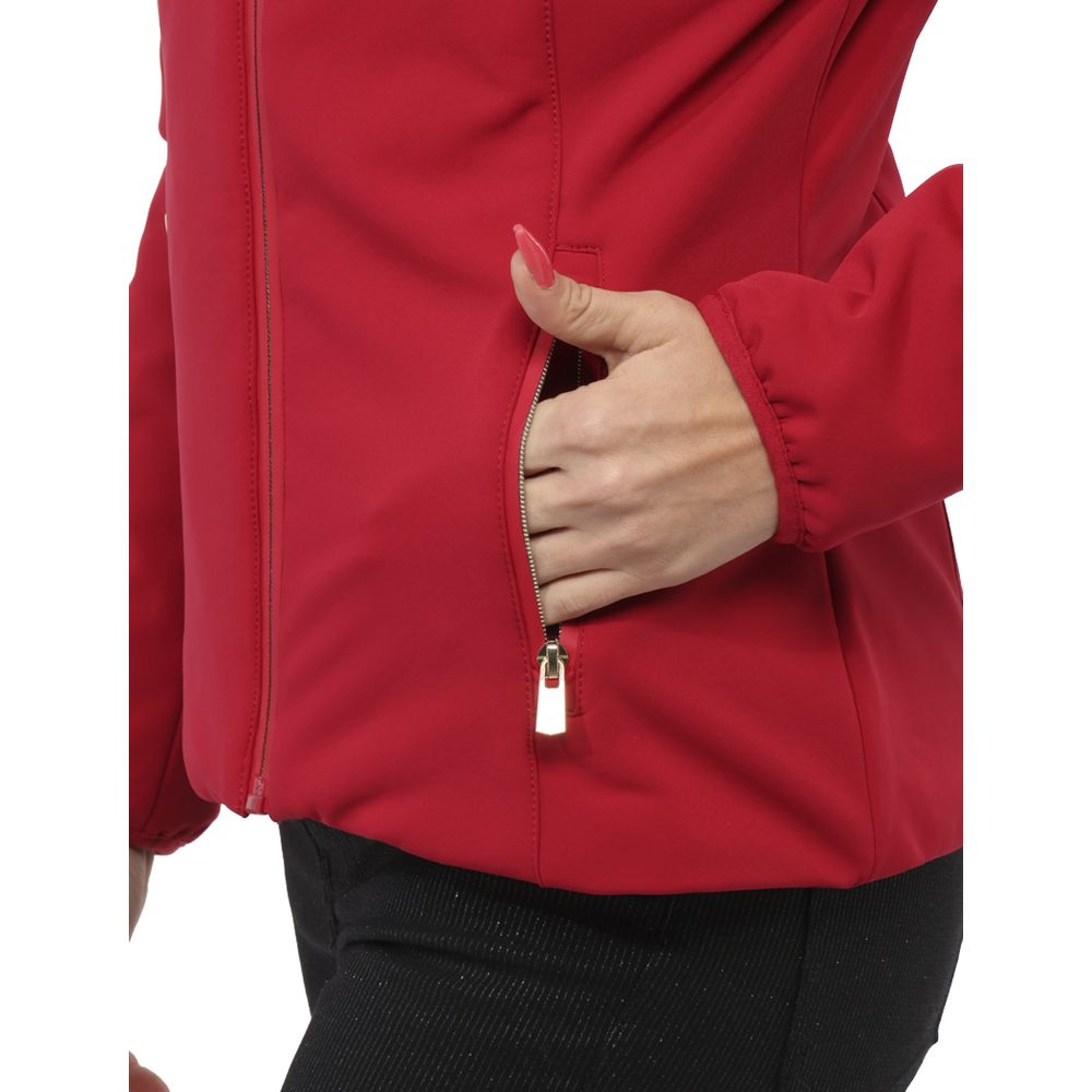 Yes Zee Red Nylon Jackets & Coat