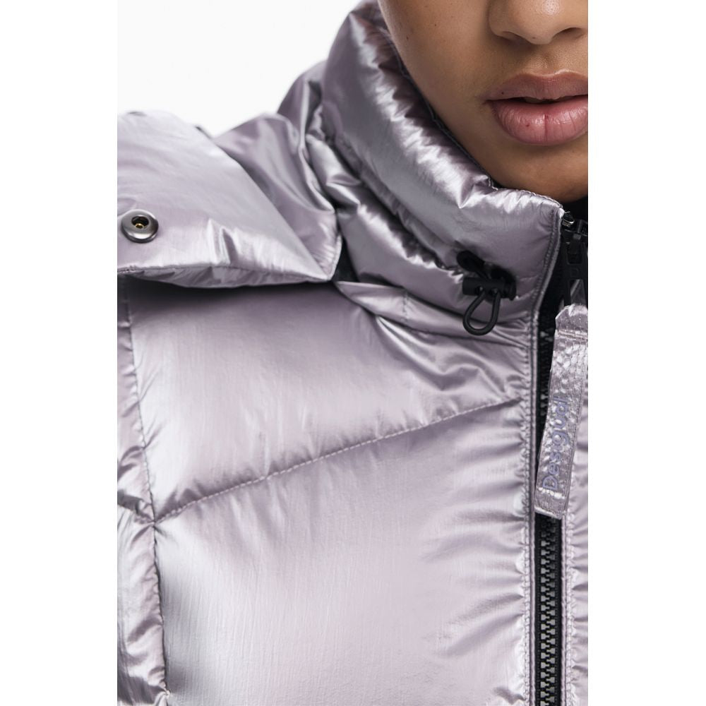 Desigual Pink Polyethylene Jackets & Coat