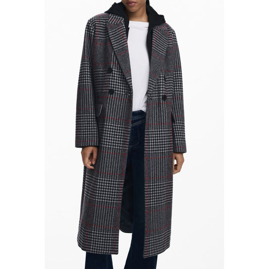 Desigual Gray Wool Jackets & Coat