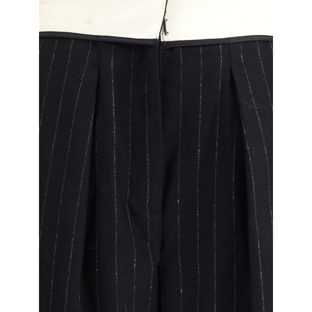 Forte_Forte Sartorial high-waisted pinstripe wool-blend Trousers