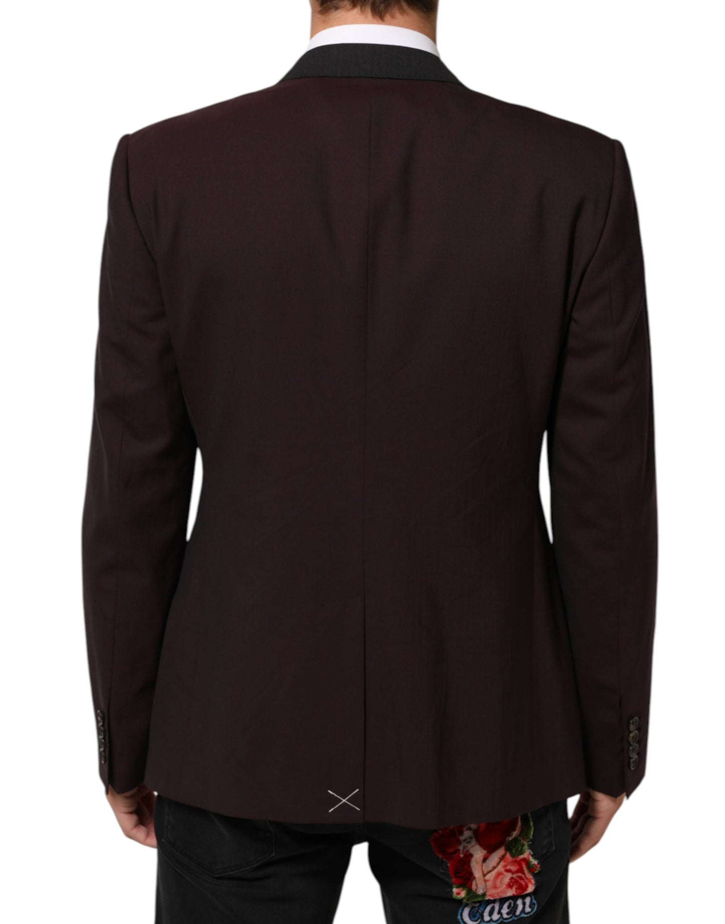 Dolce & Gabbana Maroon Wool 2 Buttons Suit Jacket Blazer