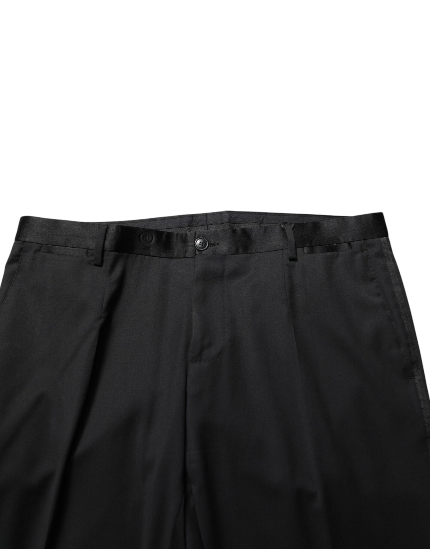 Dolce & Gabbana Black Wool Formal Dress Men Trouser Pants