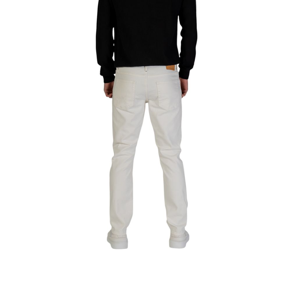 Jack Jones White Cotton Skinny Jean