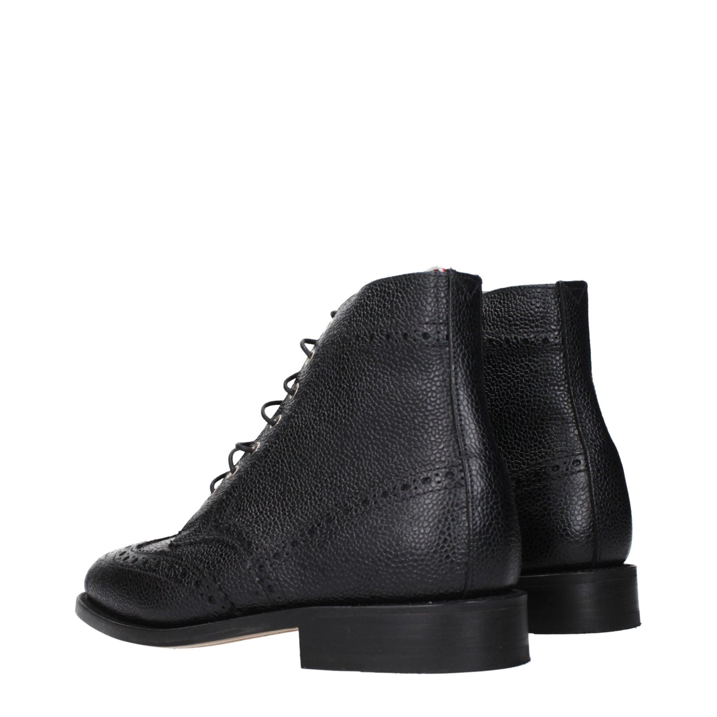 Thom Browne Black Leather Ankle Boots