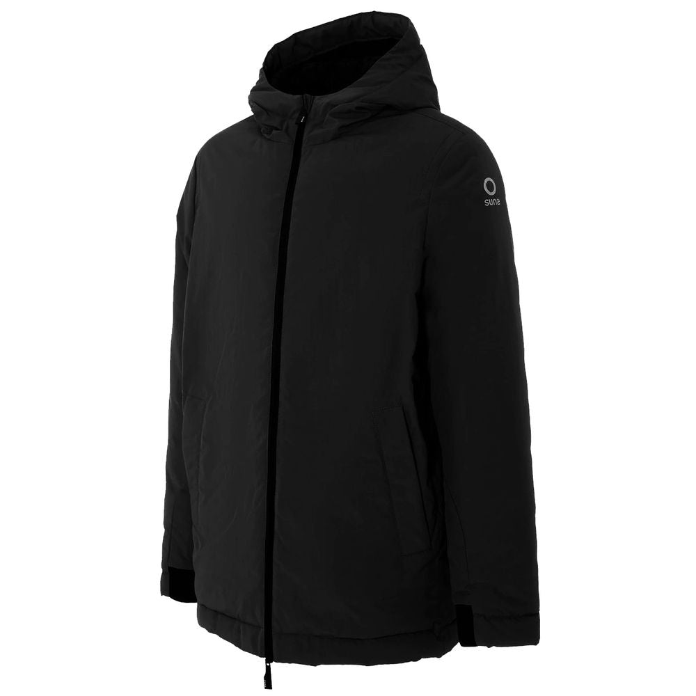 Suns Black Polyester Jackets & Coat