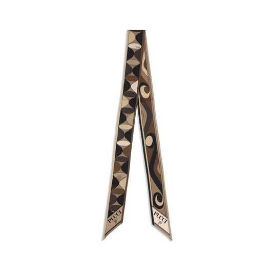 Emilio Pucci Manuba and Moiré print silk Scarf