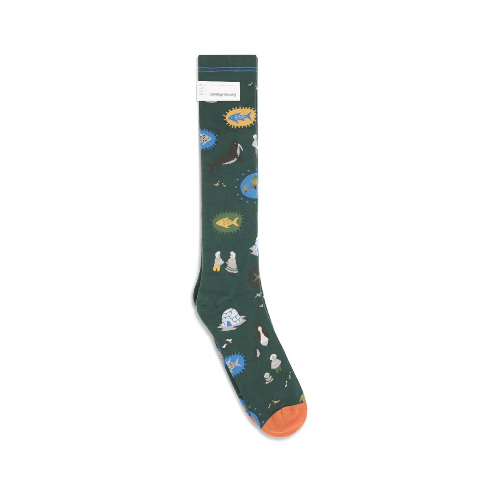 Bonne Maison North Pole patterned Socks