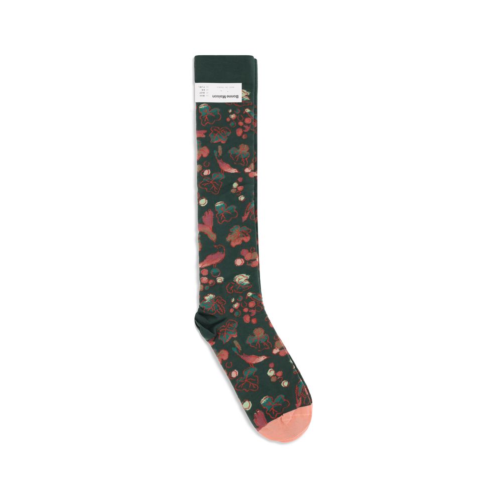 Bonne Maison Nature-inspired pattern Socks
