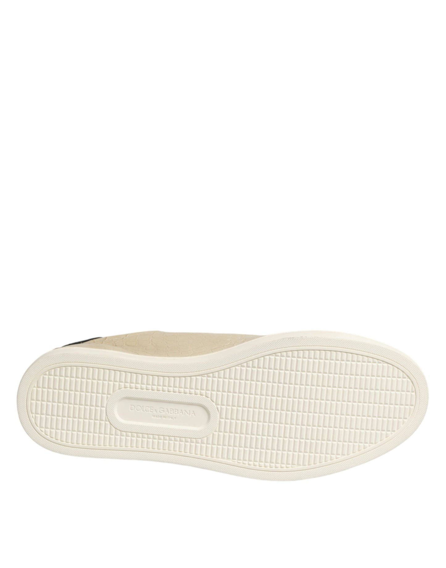 Dolce & Gabbana Beige London Low Top Leather Sneakers Shoes