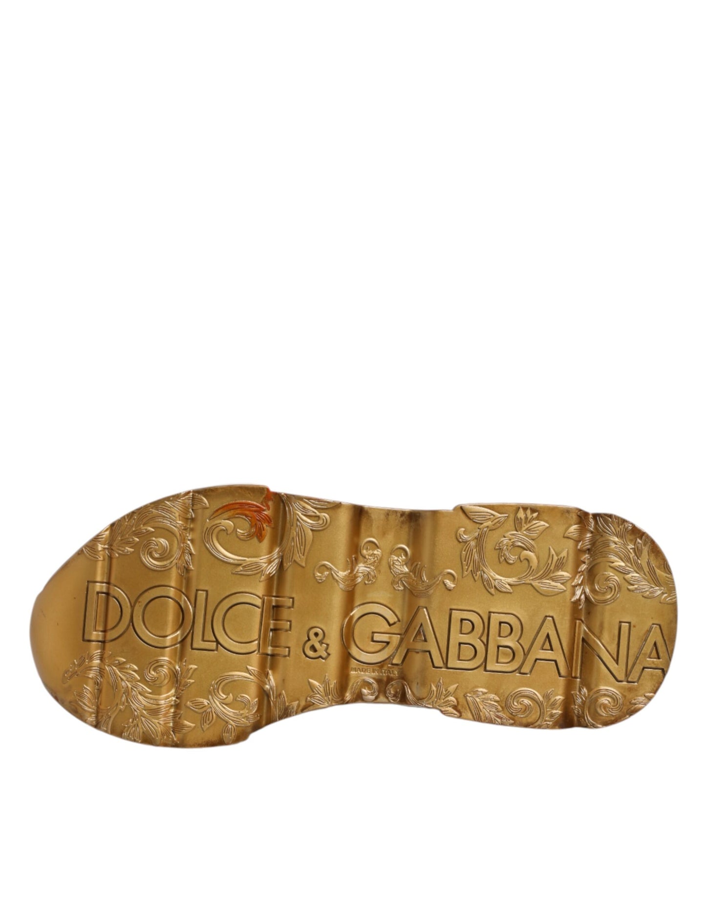 Dolce & Gabbana White Gold Daymaster Low Top Sneakers Shoes