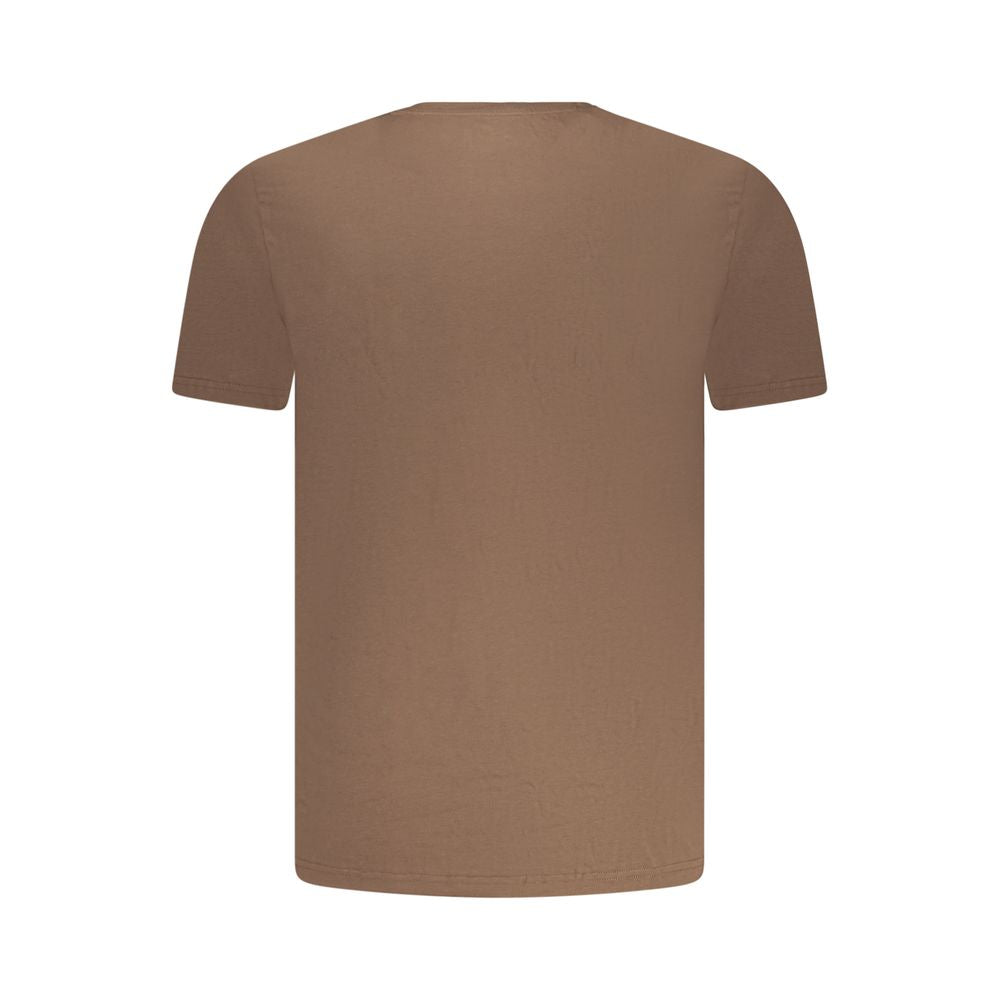 Aeronautica Militare Brown Cotton Men T-Shirt