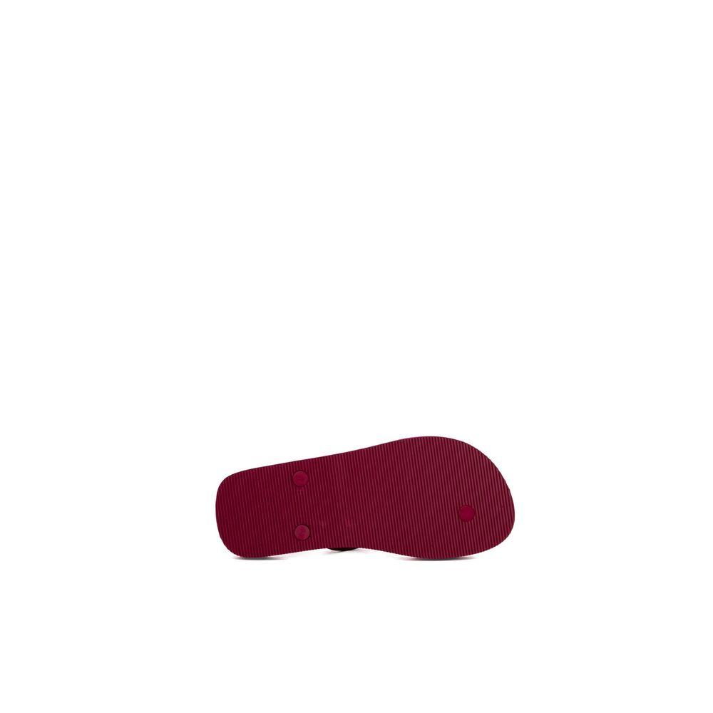 Emporio Armani Underwear Red Rubber Flip-Flop Sandals