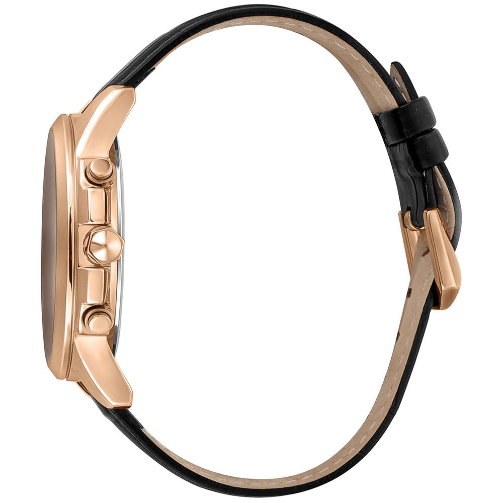 Just Cavalli Black Leather Bracelet Watch