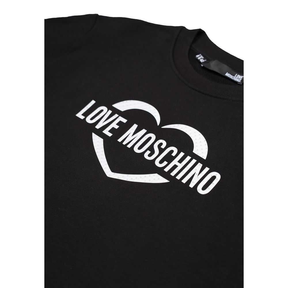 Love Moschino Schwarzes Baumwoll-Sweatshirt
