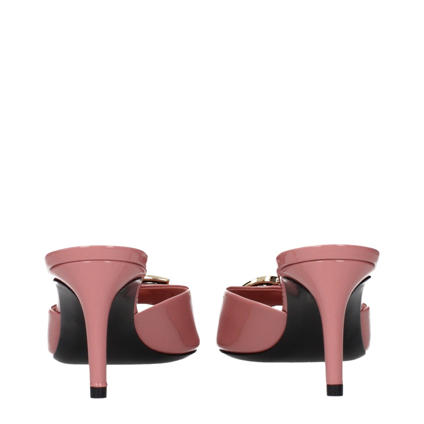 Dolce & Gabbana Pink Leather Stiletto Heel Sandals