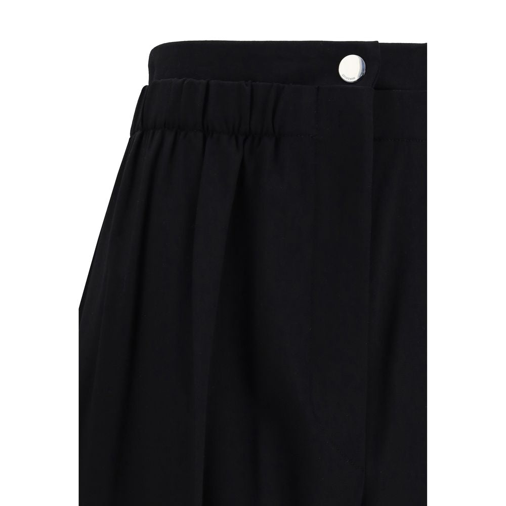 Max Mara Schwarze Fleece-Wollhose