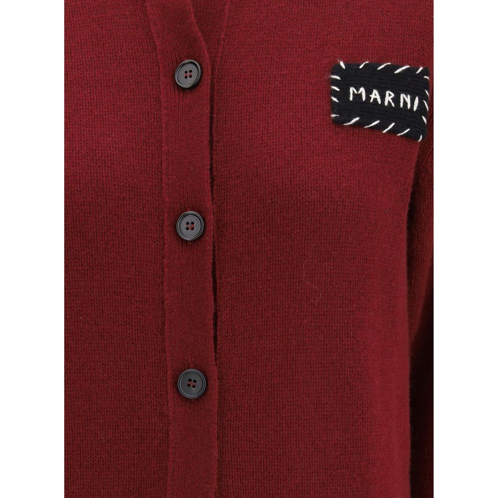 Marni Bordeaux Kaschmir-Cardigan