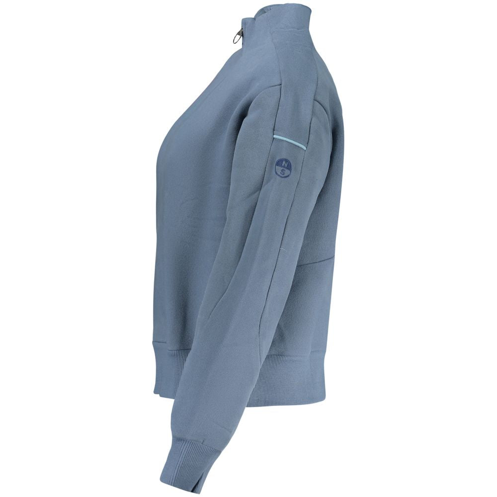 North Sails Blue Cotton Women Sweatshirt