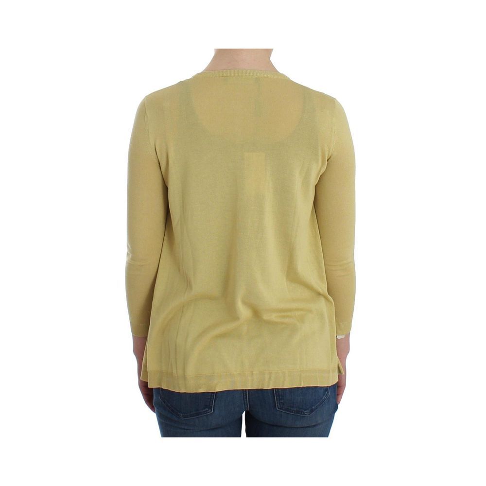 Dolce & Gabbana Yellow Silk Cardigan
