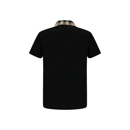 Burberry Black Cotton Polo Shirt