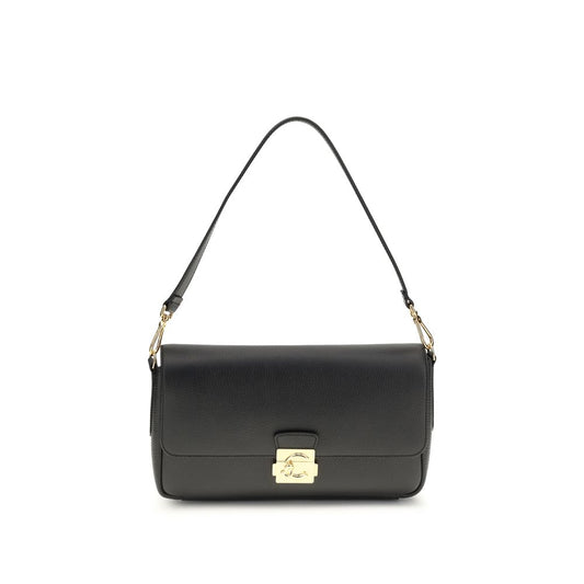 Coccinelle Black Calf Leather Bos Taurus Shoulder Bag