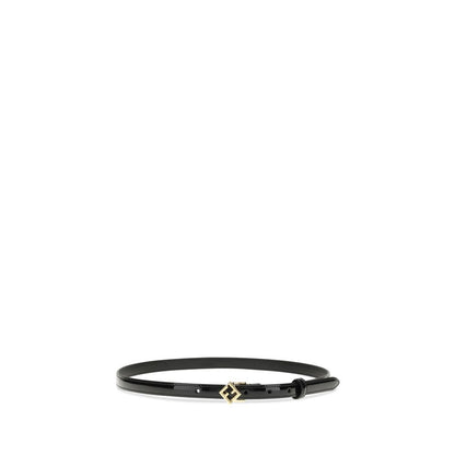 Fendi Black Calf Leather Bos Taurus Thin Belt