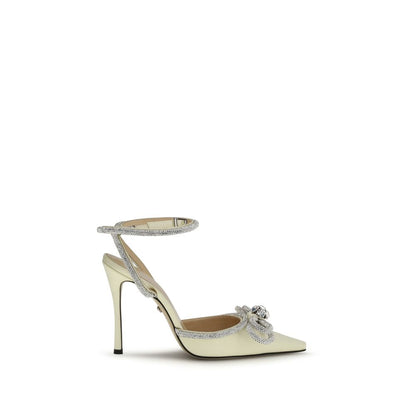 MACH & MACH Yellow Silk High Heel Pumps