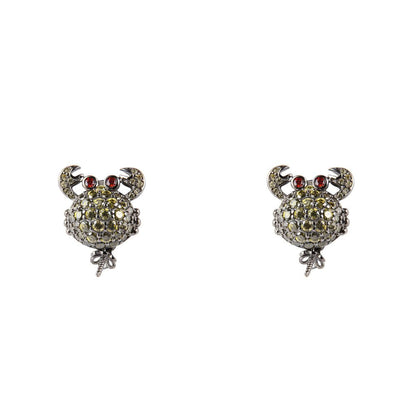 Lancaster Black Silver Earrings