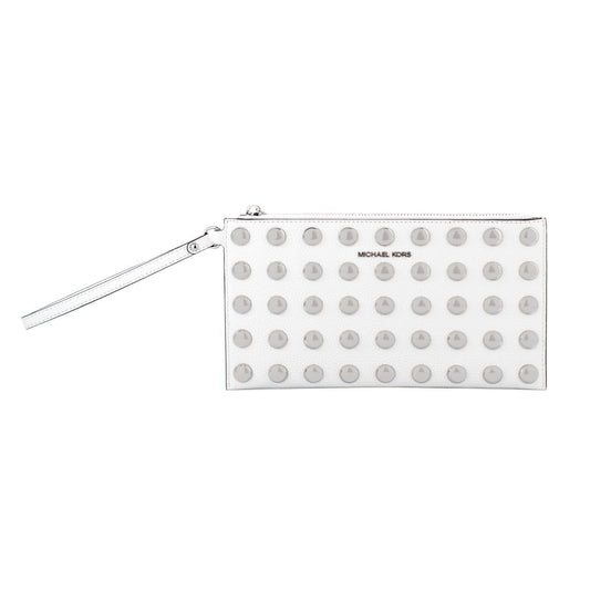 Michael Kors White Leather Clutch Bag
