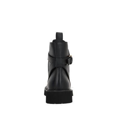 Valentino Garavani Black Calfskin Lace-Up Boots