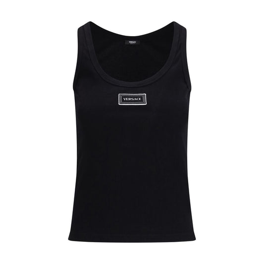Versace Black Cotton Top
