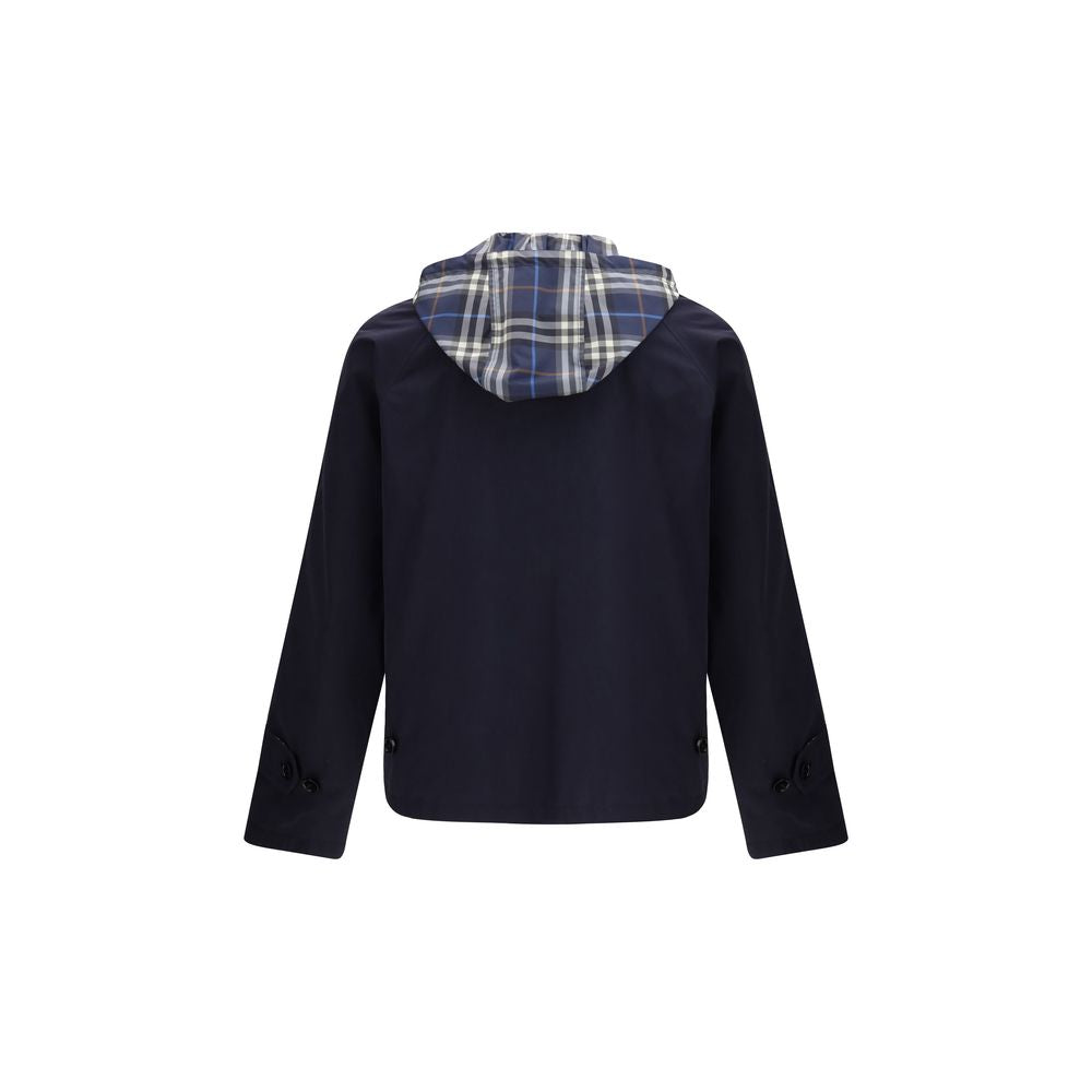 Burberry Blue Polyester Jackets And Coat