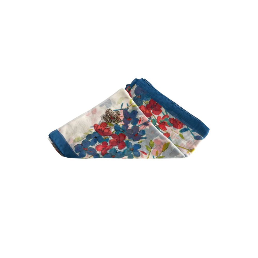 Borbonese White Silk Women Scarf
