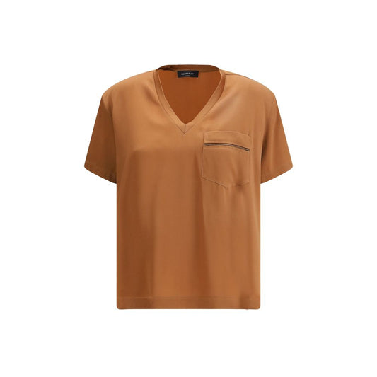 Fabiana Filippi Beige Viscose Top