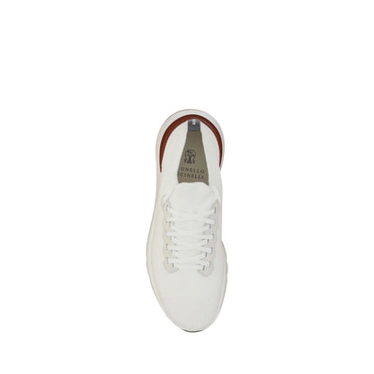 Brunello Cucinelli White Rubber Low Top Sneakers