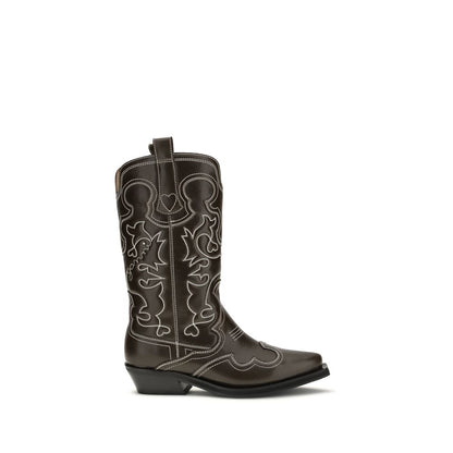 Ganni Bicolor Polyethylene Ankle Boots