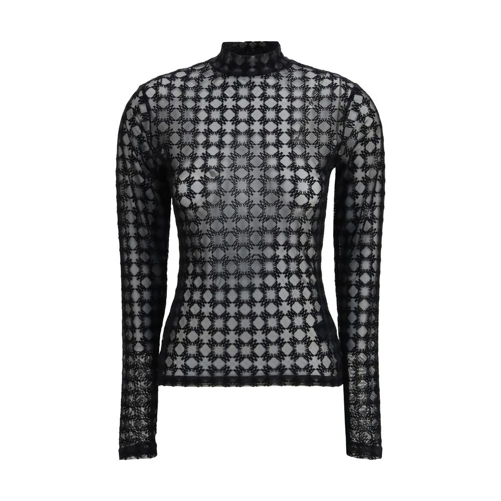 Amiri Black Polyester Top