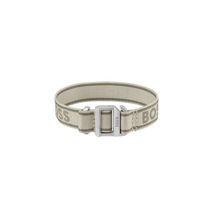 Hugo Boss Beige Fabric Bracelet