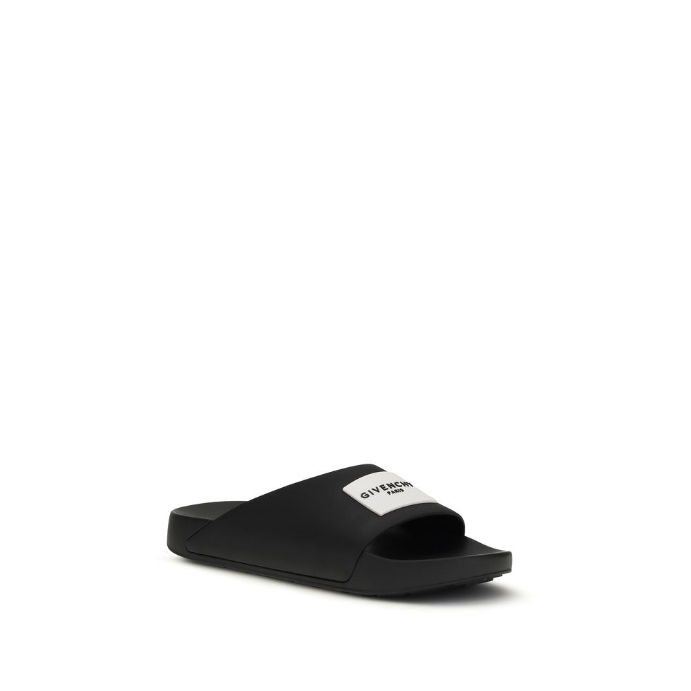Givenchy Black Rubber Sandals