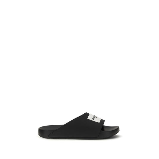 Givenchy Black Rubber Slippers