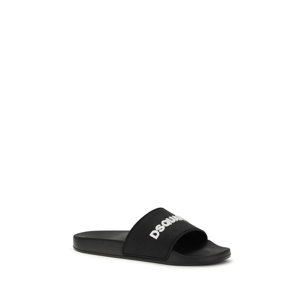 Dsquared² Black Rubber Sandals
