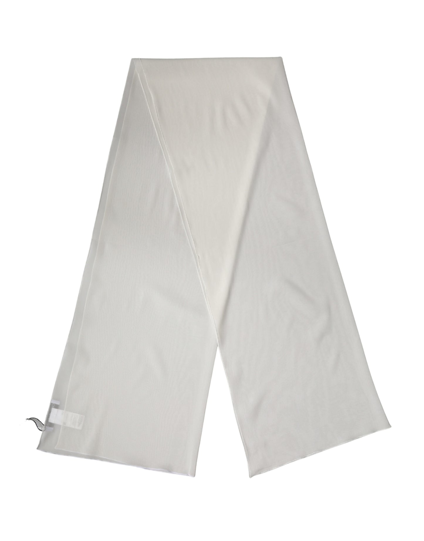 Dolce & Gabbana Off White Silk Neck Wrap Shawl Stole 200cm x 64cm Scarf