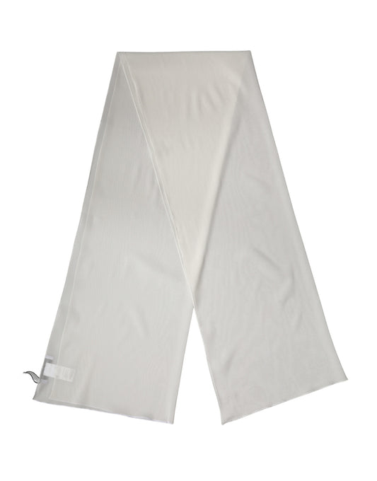 Dolce & Gabbana Off White Silk Neck Wrap Shawl Stole 200cm x 64cm Scarf